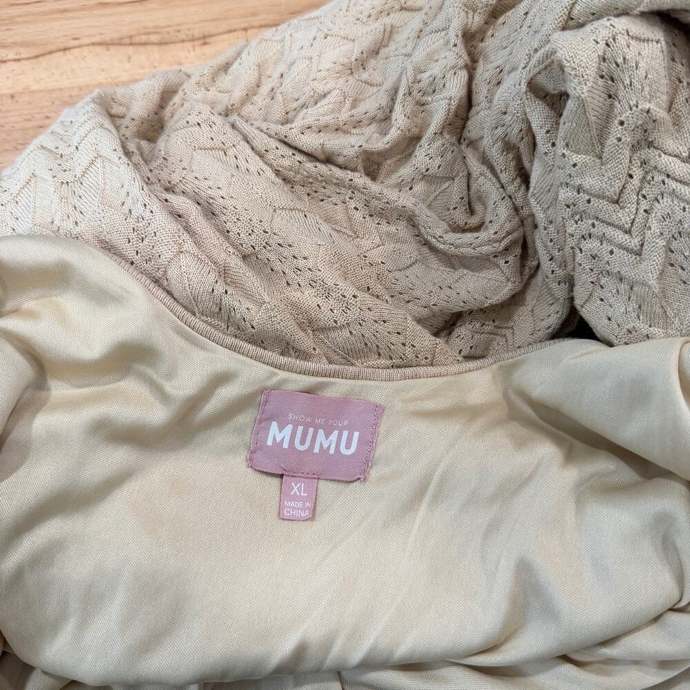 Show Me Your Mumu Tala Tank Maxi Dress Horizon Stripe Tan Knit XL - Picture 6 of 8
